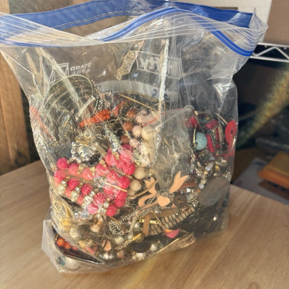 Junk Jewelry Lot 4 Lb Repurpose Recycle Reuse Crafts Harvest